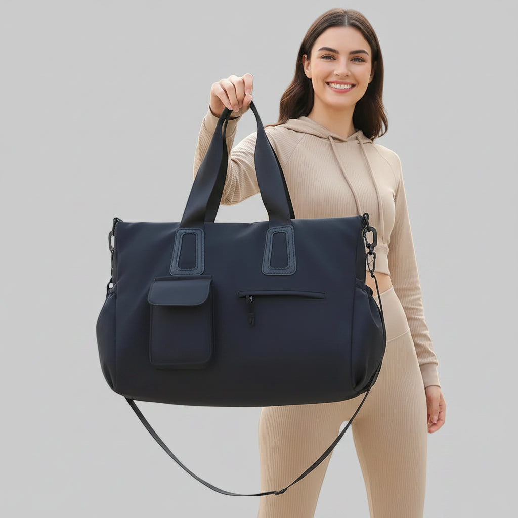 No. 8 Tote, The Modern Travel Yoga Duffel, Minimalist, Unisex, Dry Wet Separated Pocket