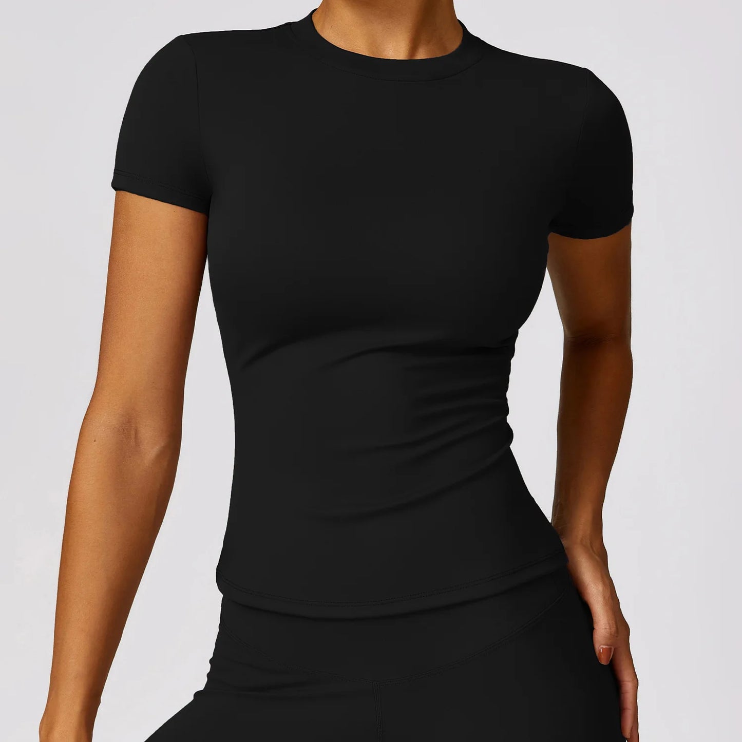 No. 7 Short Sleeve Shirt, Favorite, Running, Light Compression, True Fit, Hip Length