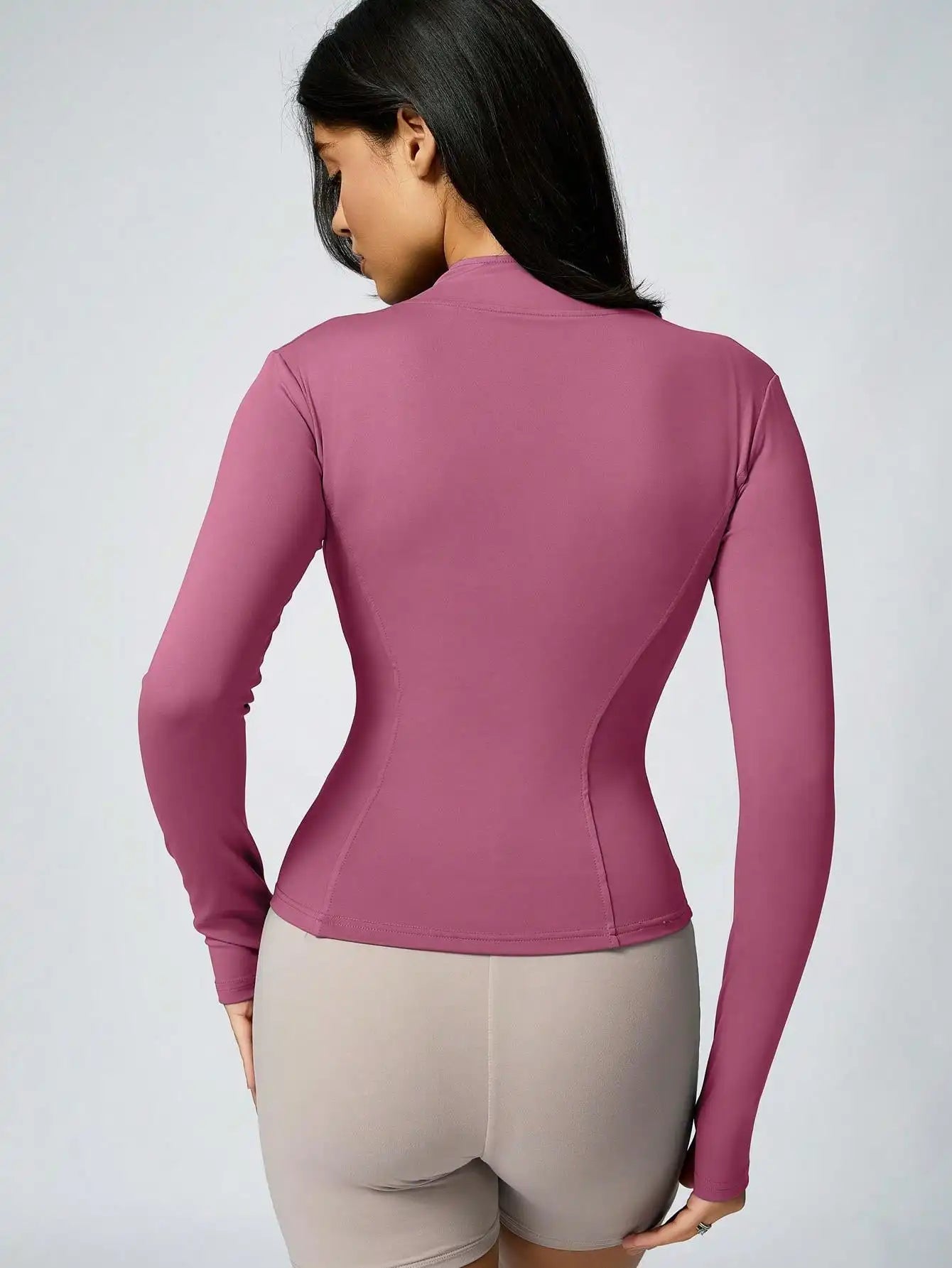 No. 3 Jacket, Hour Glass Piping, O Collar, Full Zip, Thumbholes, Athletic