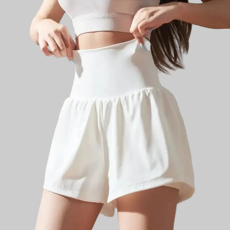 No. 4 Shorts, Extra Wide, Fold Over Comfort Waist Band, Layered Under Short With Pocket