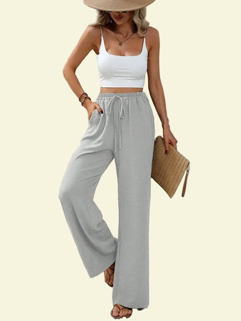No. 7 Loungewear Pant, Resort, Casual, Trouser, Wide Leg, High Waist