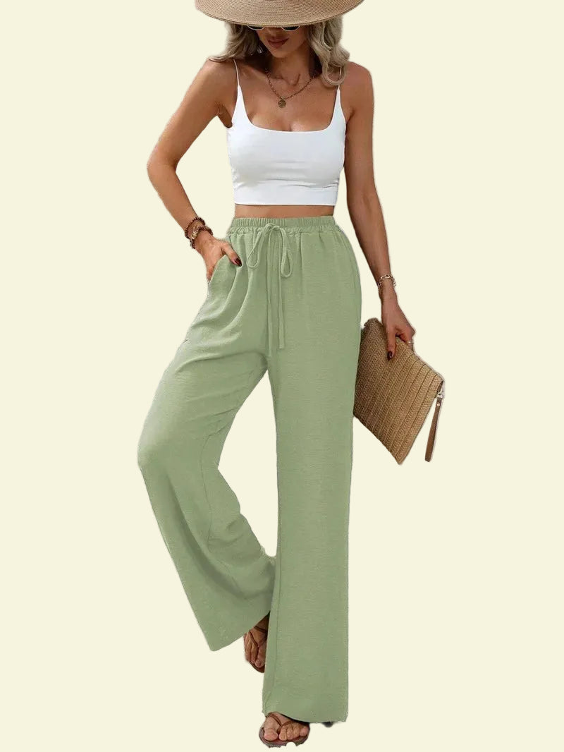No. 7 Loungewear Pant, Resort, Casual, Trouser, Wide Leg, High Waist