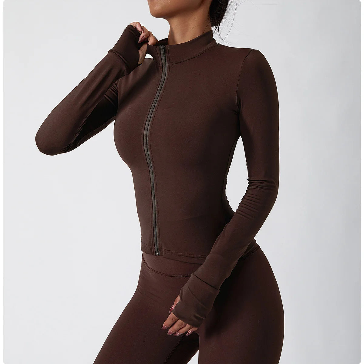 No. 1 Jacket, Yoga, Long Sleeve, Seamless, Smoothing, Butter Feel, Slim Fit