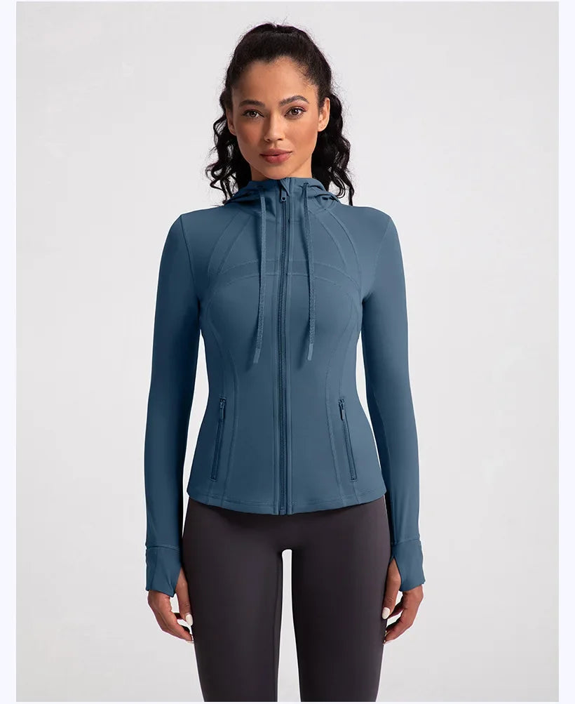 No. 4 Jacket, Hooded Jacket, Hood, Zipper Pockets, Dry Fit, Cross Training