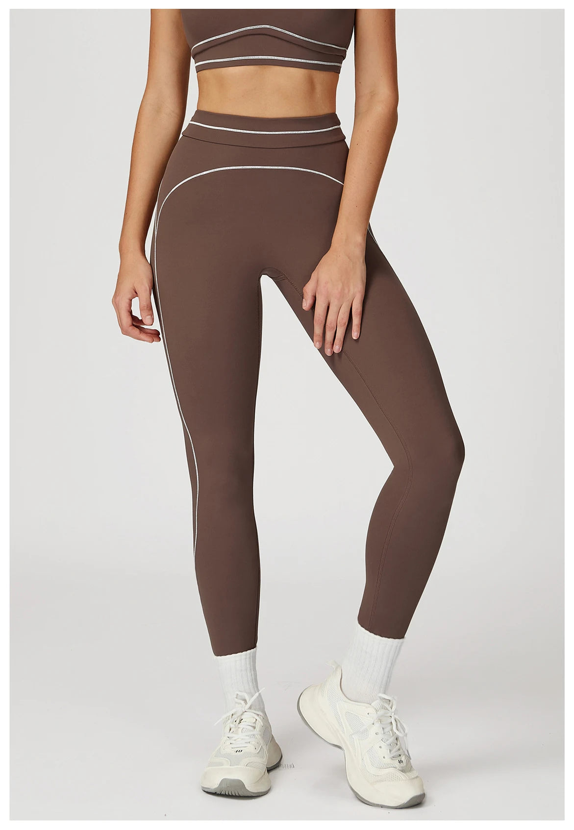 No. 6 Legging, Heart Throb Piping, Statement Comfort Waistband, No Front Seam, Butter Soft