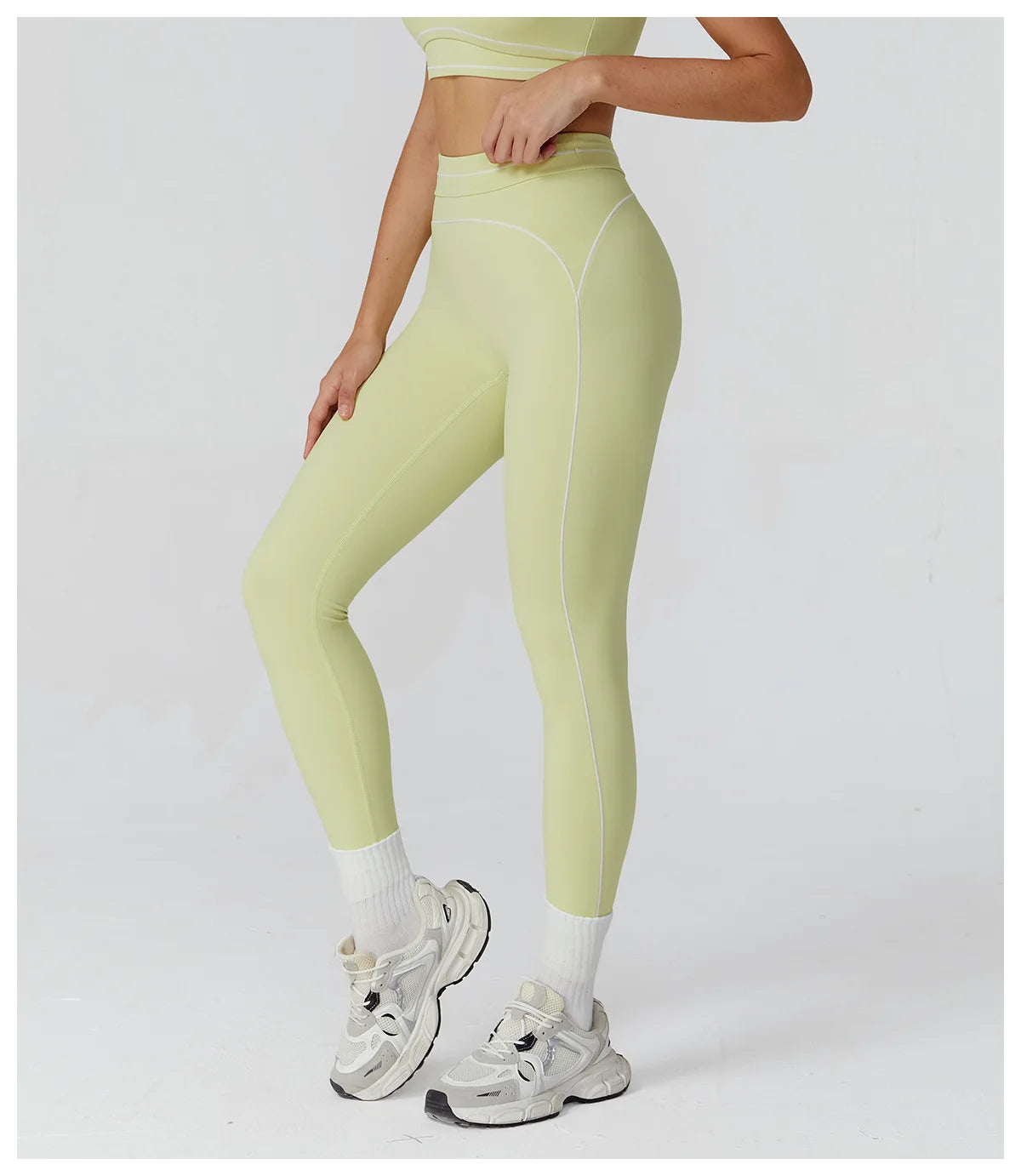 No. 6 Legging, Heart Throb Piping, Statement Comfort Waistband, No Front Seam, Butter Soft
