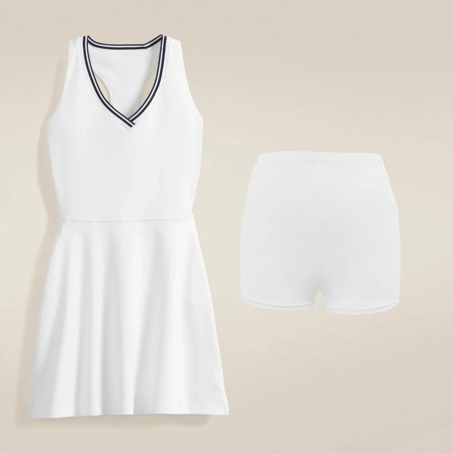 No. 2 Dress, Golf Dress, V-Neck, Preppy, Sleeveless, Dry Fit, Under Shorts