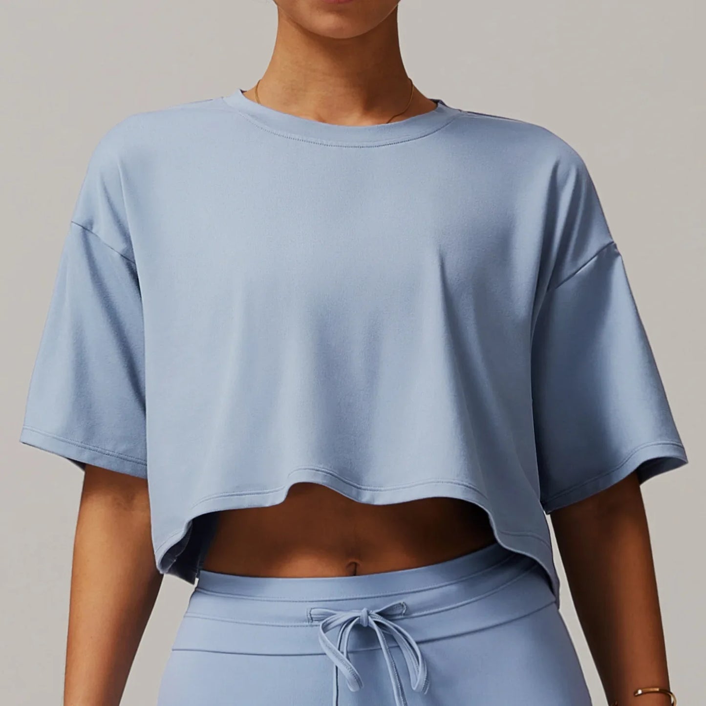No. 1 Short Sleeve Shirt, Oversized, Crop Top, Relaxed Fit, Soft Essential