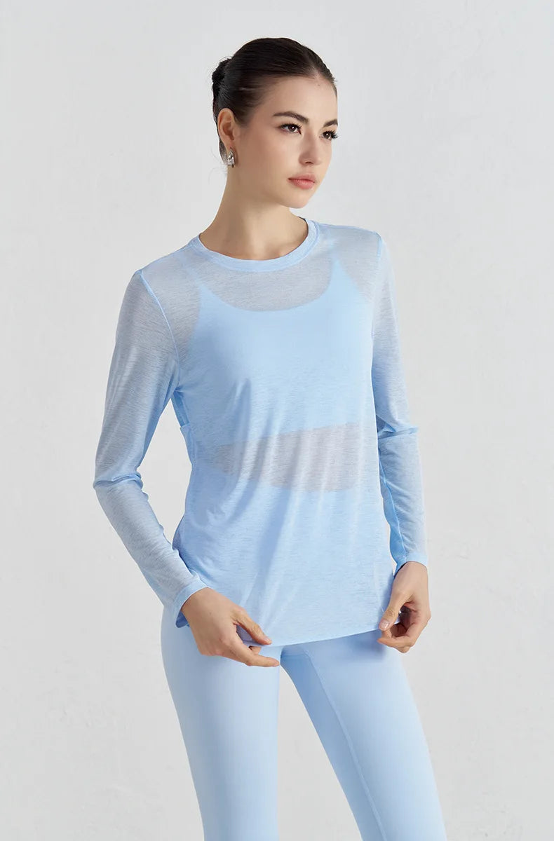 No. 1 Loungewear Top, Long Sleeve, Tear Drop Back, Loose, Yoga