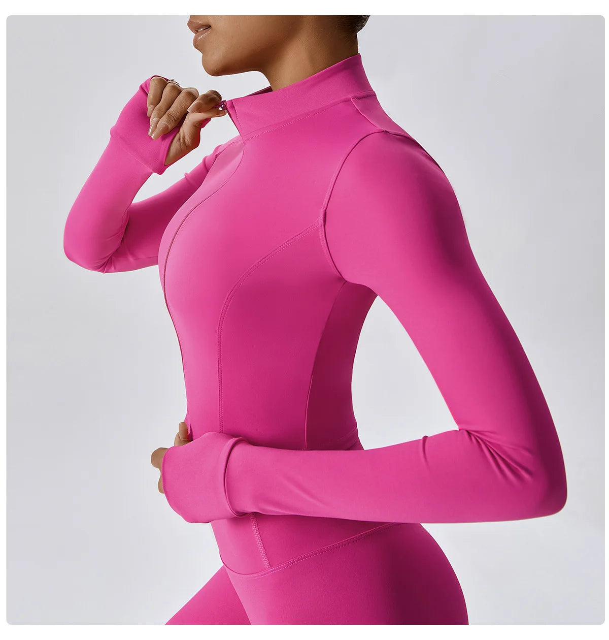 No. 2 Jacket, Super Cropped, Piping Along Curves, Slim Fit, Full Zip