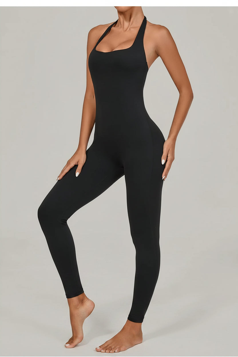 No. 8 Bodysuit, Halter Top Neckline, Seamless, Butter Legging, Sleeveless