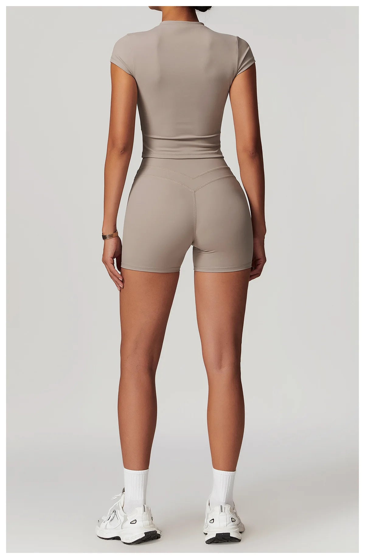 No. 2 Short Sleeve Shirt, Cross Training, Baby Doll Cut, Slim Fit, Waist Grazing Length, Dry Fit, Compressive