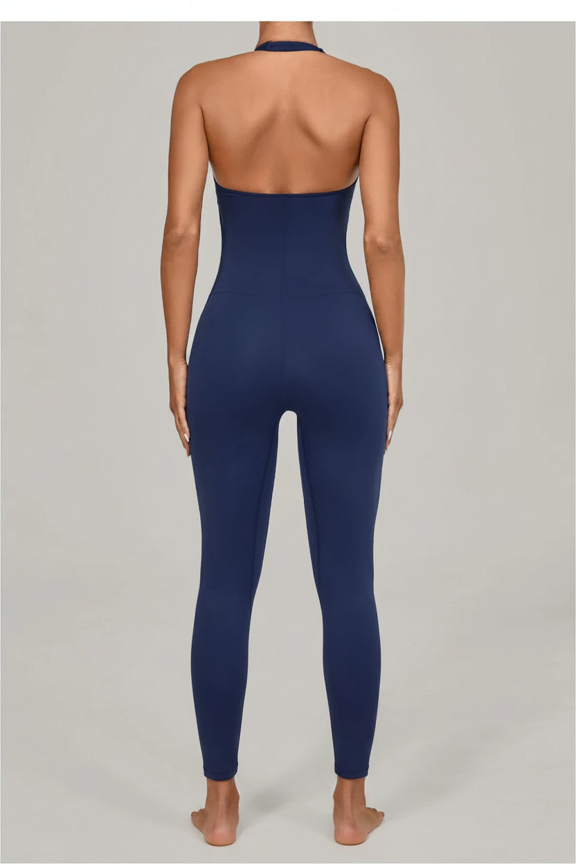 No. 8 Bodysuit, Halter Top Neckline, Seamless, Butter Legging, Sleeveless