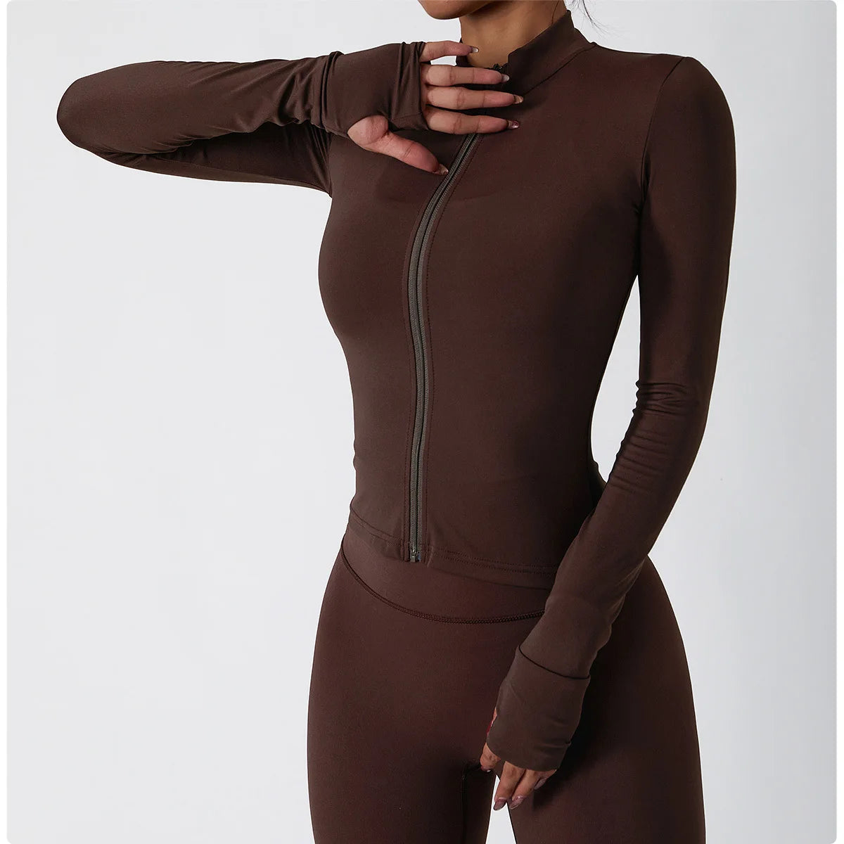 No. 1 Jacket, Yoga, Long Sleeve, Seamless, Smoothing, Butter Feel, Slim Fit