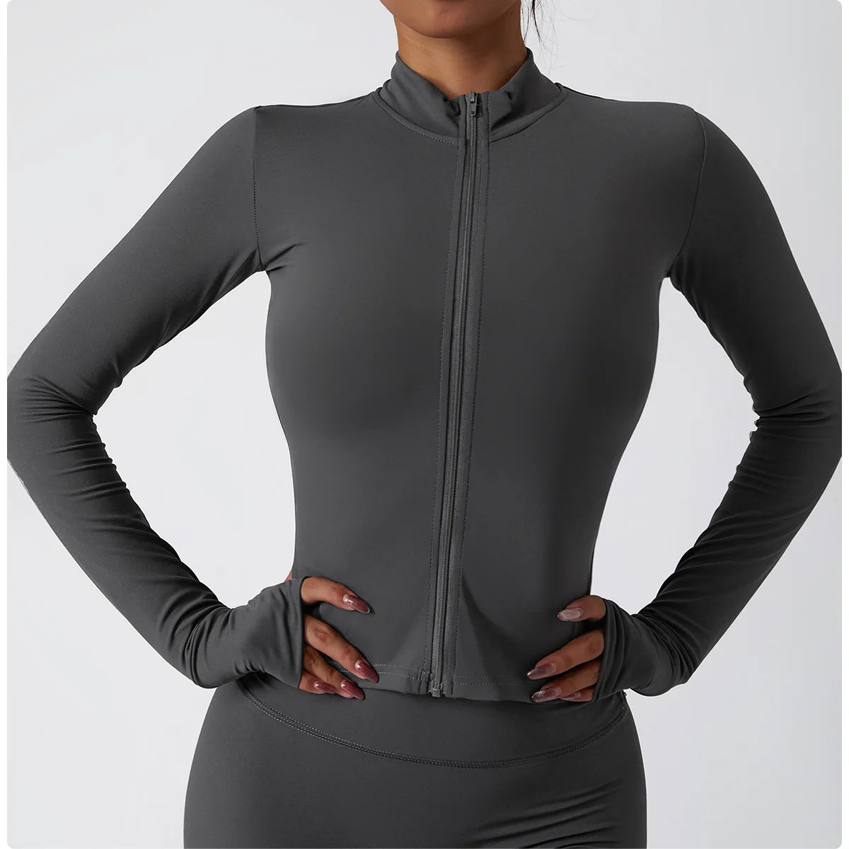 No. 1 Jacket, Yoga, Long Sleeve, Seamless, Smoothing, Butter Feel, Slim Fit