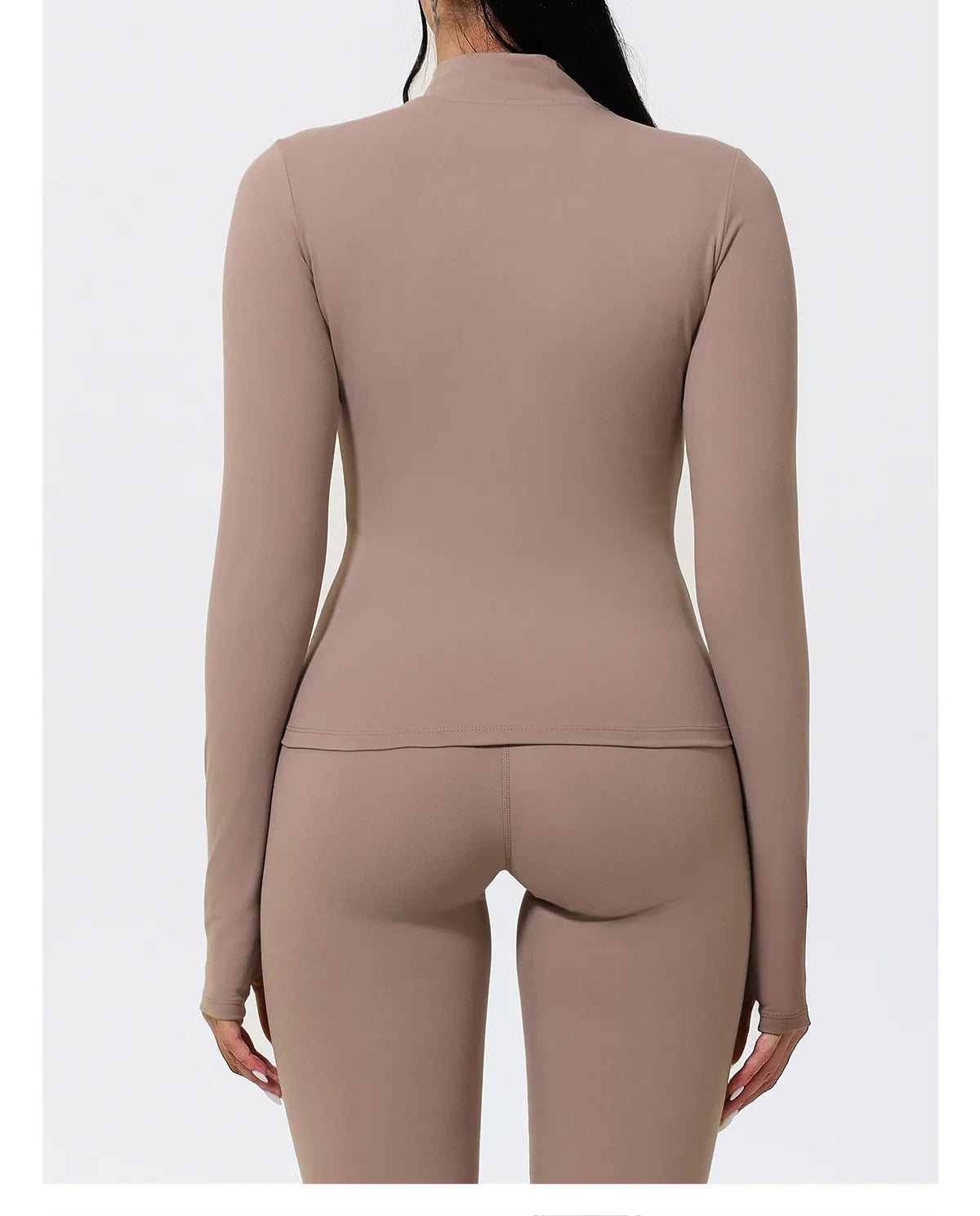 No. 6 Jacket, Deep Front Pockets, Full Zip, O Collar, Thumb Holes, Dry Fit, Smoothing Back