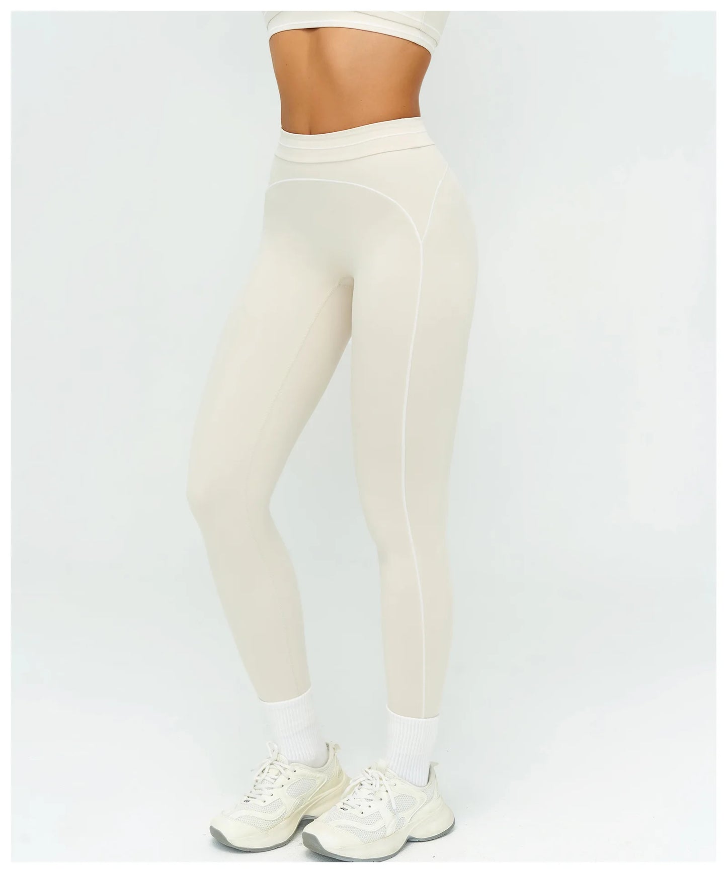 No. 6 Legging, Heart Throb Piping, Statement Comfort Waistband, No Front Seam, Butter Soft