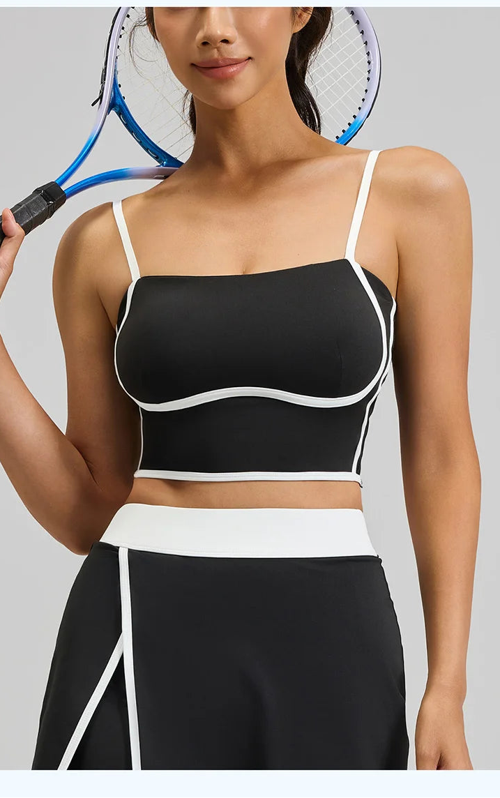 No. 3 Tank Top, Line Up, Sweet Heart Design Bodice, Cropped Length