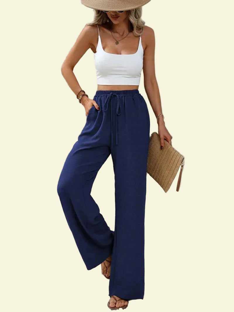 No. 7 Loungewear Pant, Resort, Casual, Trouser, Wide Leg, High Waist