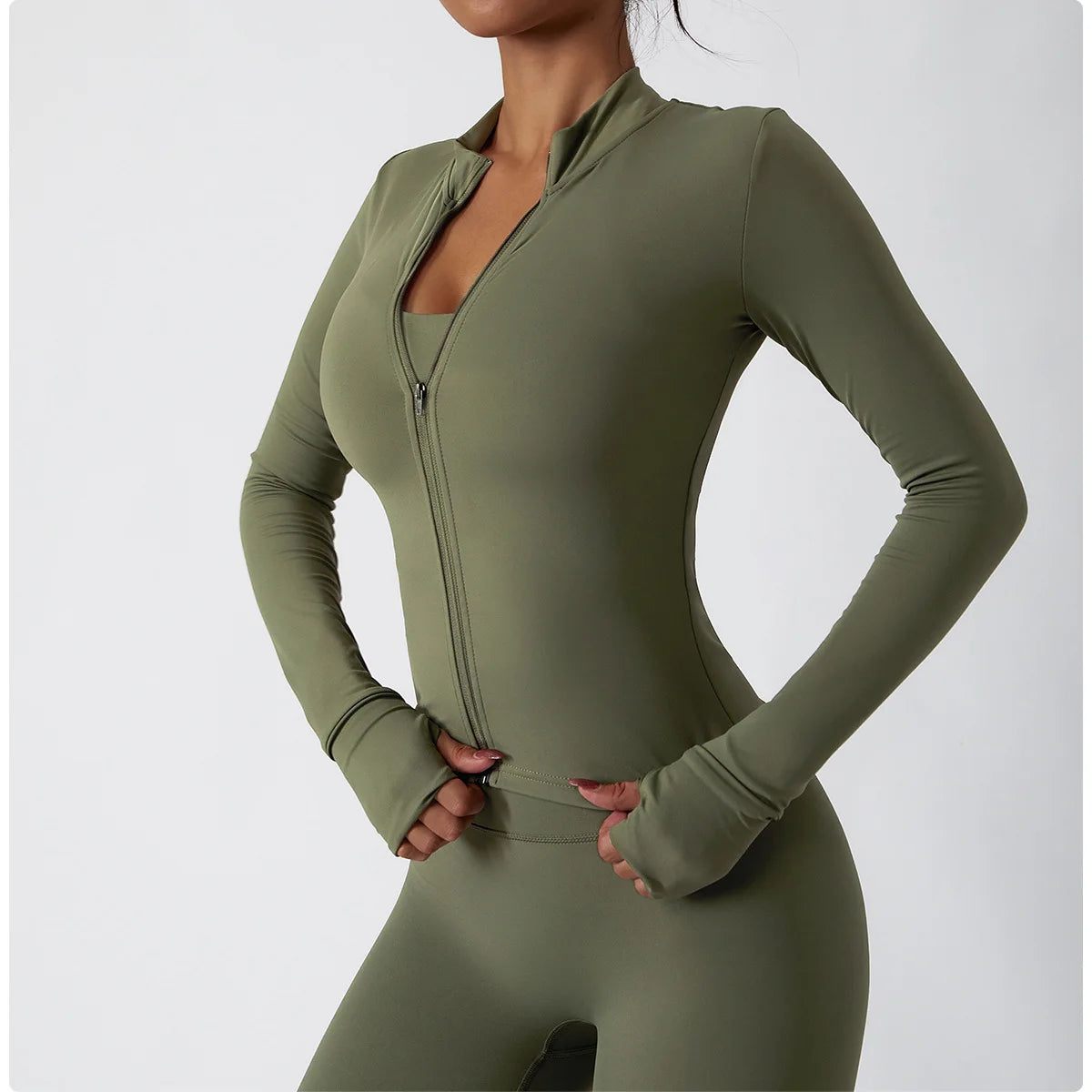 No. 1 Jacket, Yoga, Long Sleeve, Seamless, Smoothing, Butter Feel, Slim Fit