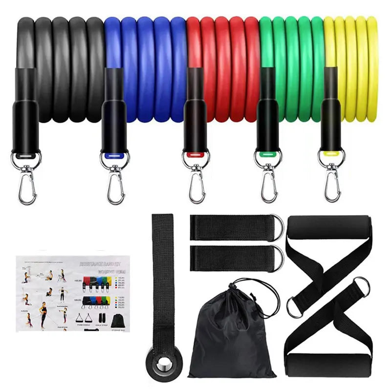 No. 8 Accessory, 11PC Set, Resistance Bands Set, Workout Expander