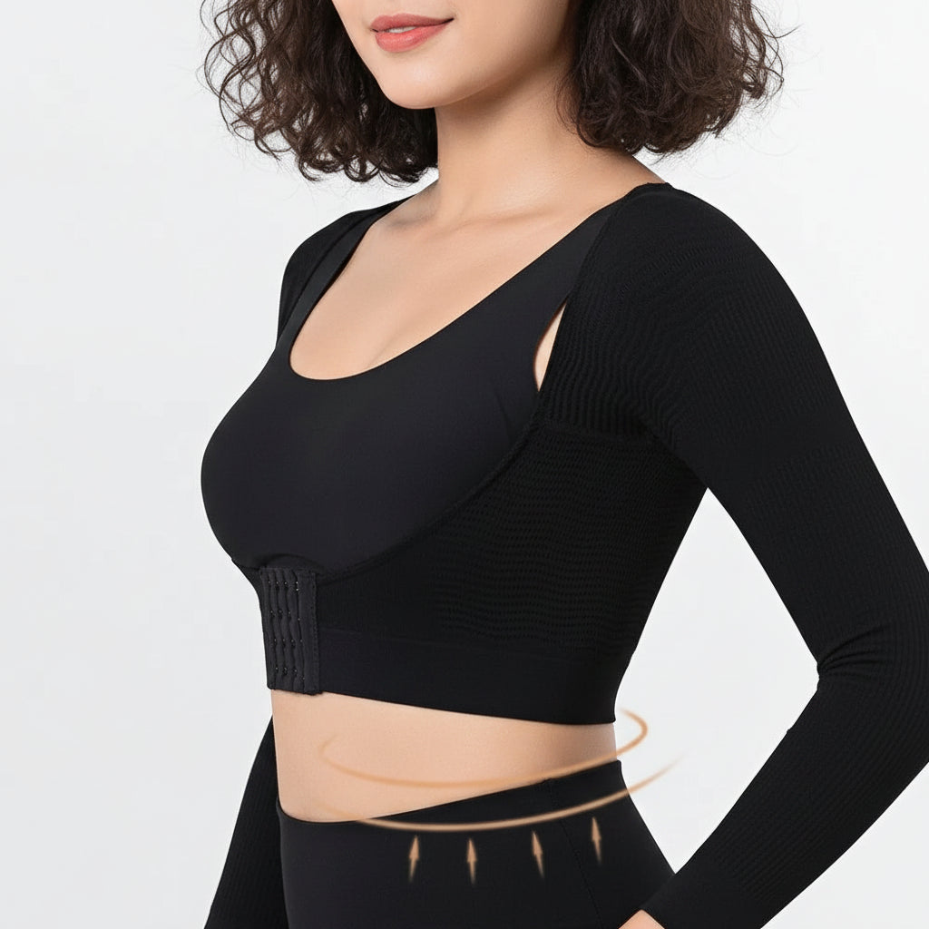 No. 5 Shape Wear, Posture Corrector, Arm/Back Compression, Short Sleeve, Open Bust