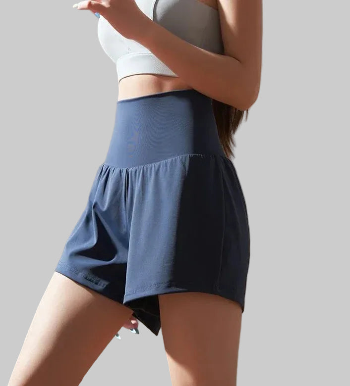 No. 4 Shorts, Extra Wide, Fold Over Comfort Waist Band, Layered Under Short With Pocket
