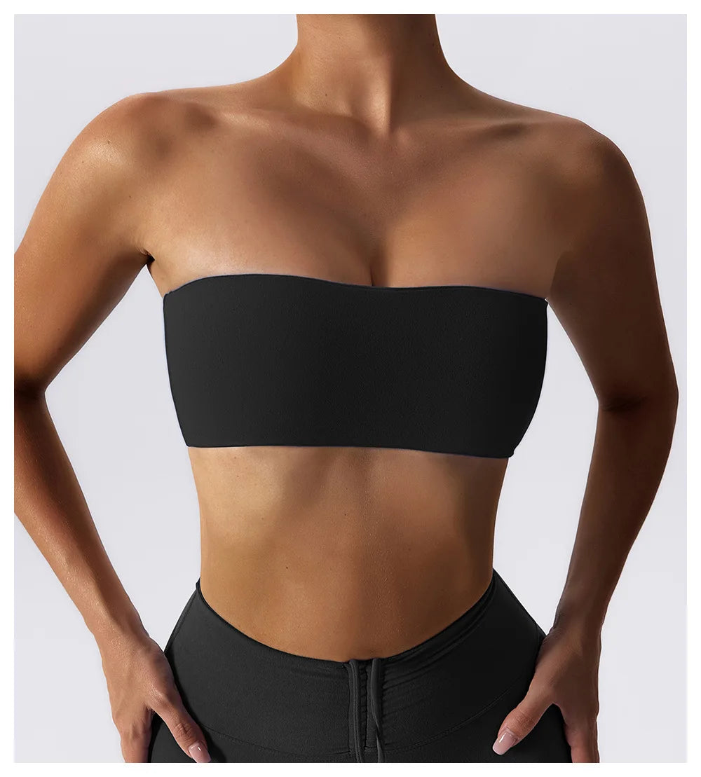 No. 3 Sports Bra, Strapless Bandeau, True Fit, Built in Padding