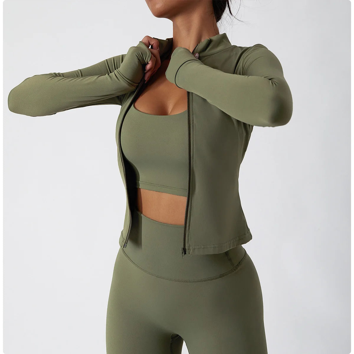 No. 1 Jacket, Yoga, Long Sleeve, Seamless, Smoothing, Butter Feel, Slim Fit