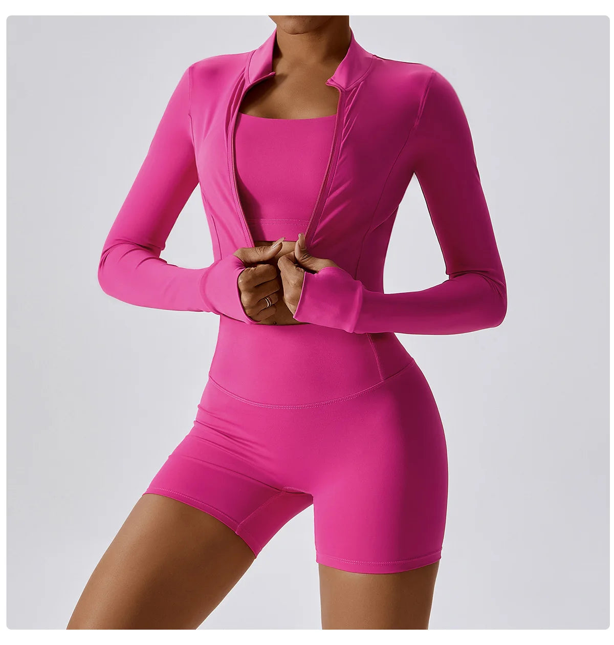 No. 2 Jacket, Super Cropped, Piping Along Curves, Slim Fit, Full Zip