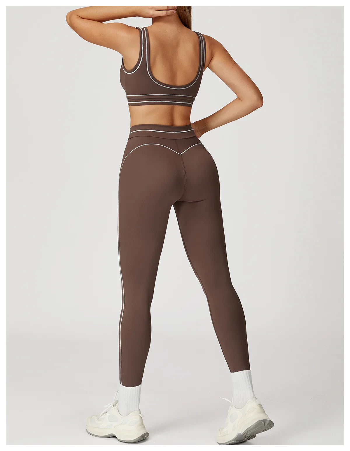 No. 6 Legging, Heart Throb Piping, Statement Comfort Waistband, No Front Seam, Butter Soft
