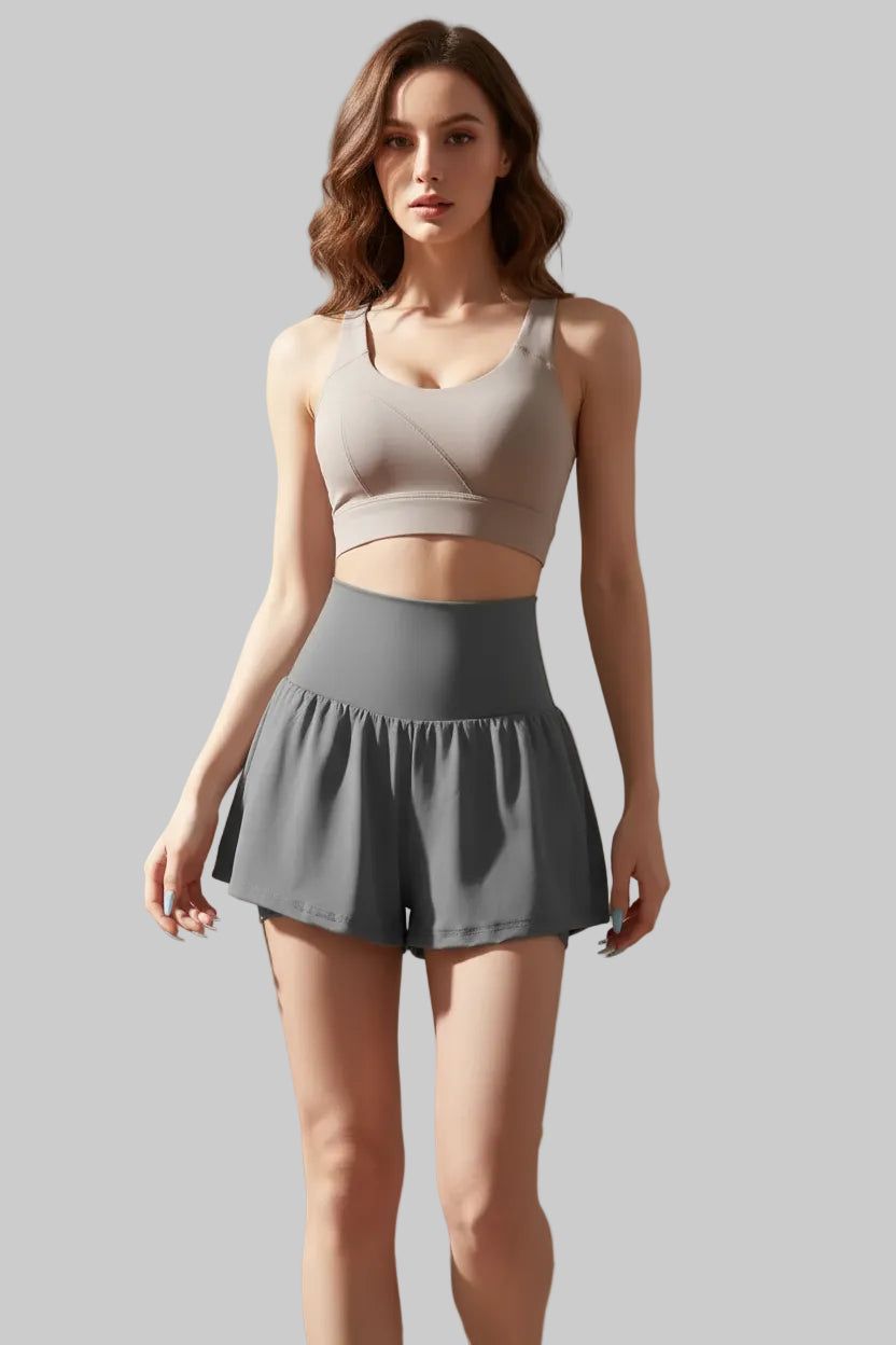 No. 4 Shorts, Extra Wide, Fold Over Comfort Waist Band, Layered Under Short With Pocket