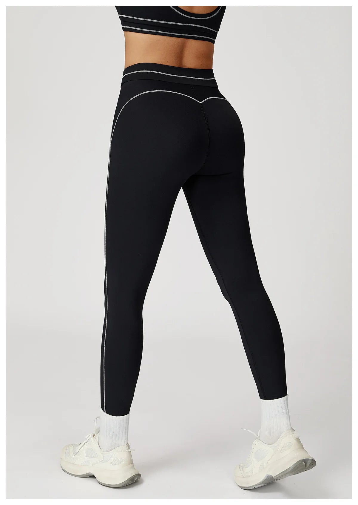 No. 6 Legging, Heart Throb Piping, Statement Comfort Waistband, No Front Seam, Butter Soft