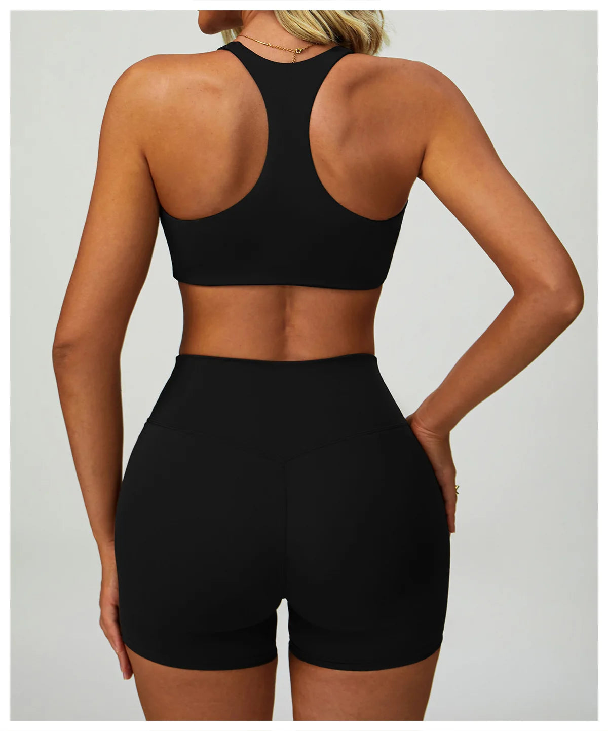 No. 6 Sports Bra, Classic Fit, Racerback, V- Neck, Dry Fit, High Compression, Shock Absorption