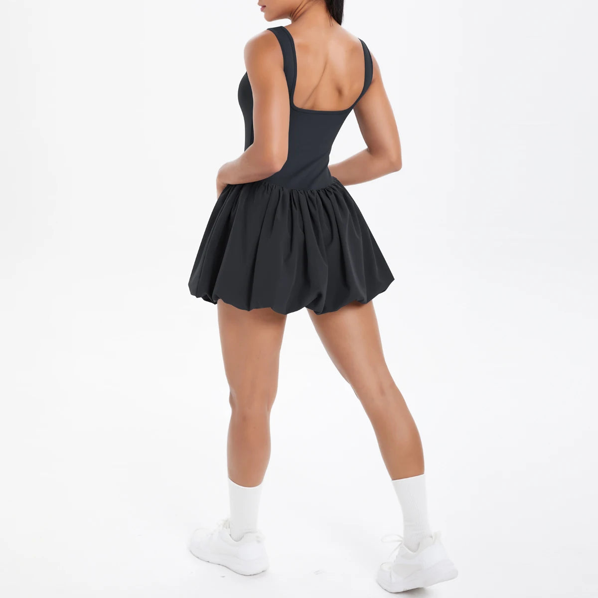 No. 4 Dress, Buttery, Tennis Dress, Bubble Skirt, Scoop Neck, True Fit Straps, Under Shorts