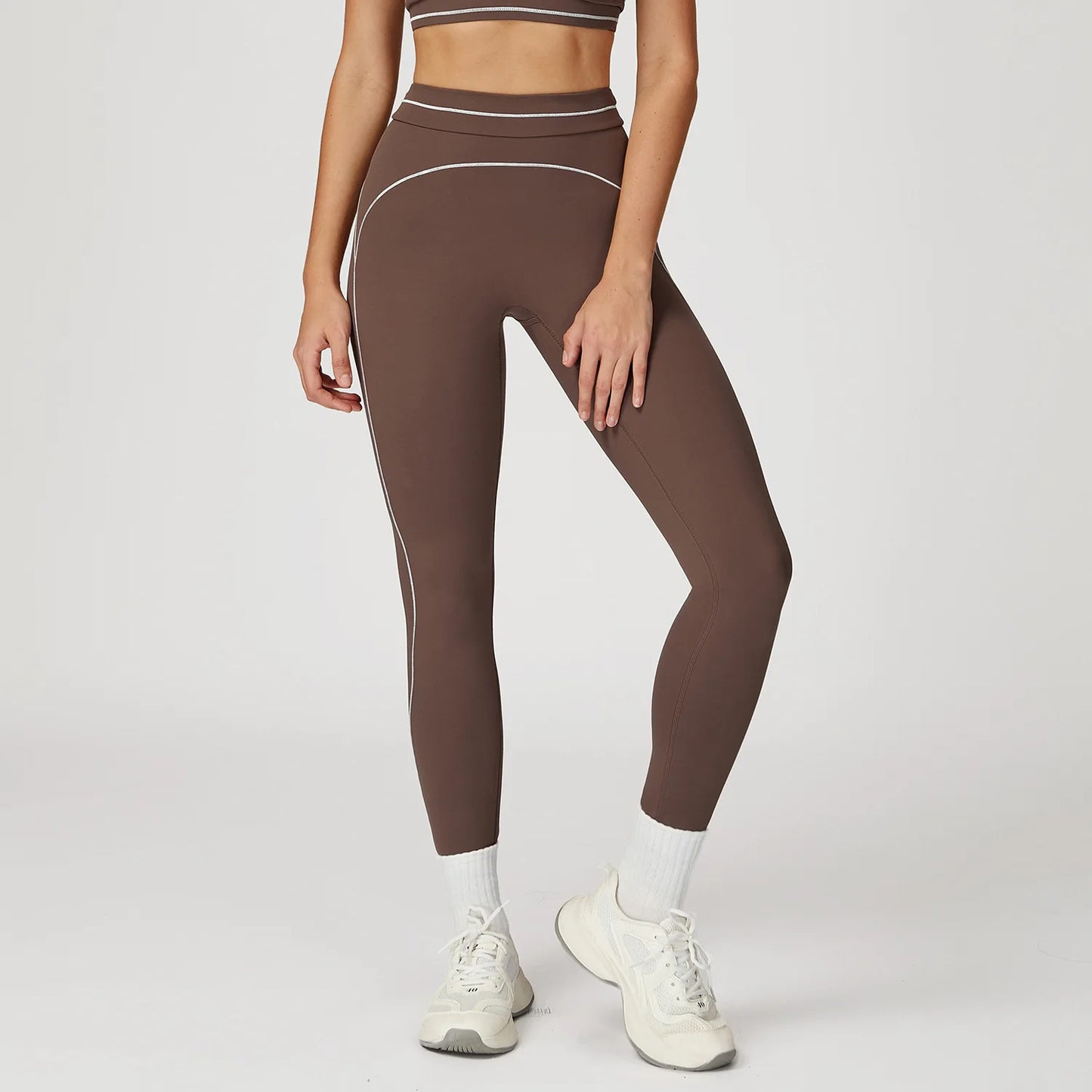 No. 6 Legging, Heart Throb Piping, Statement Comfort Waistband, No Front Seam, Butter Soft