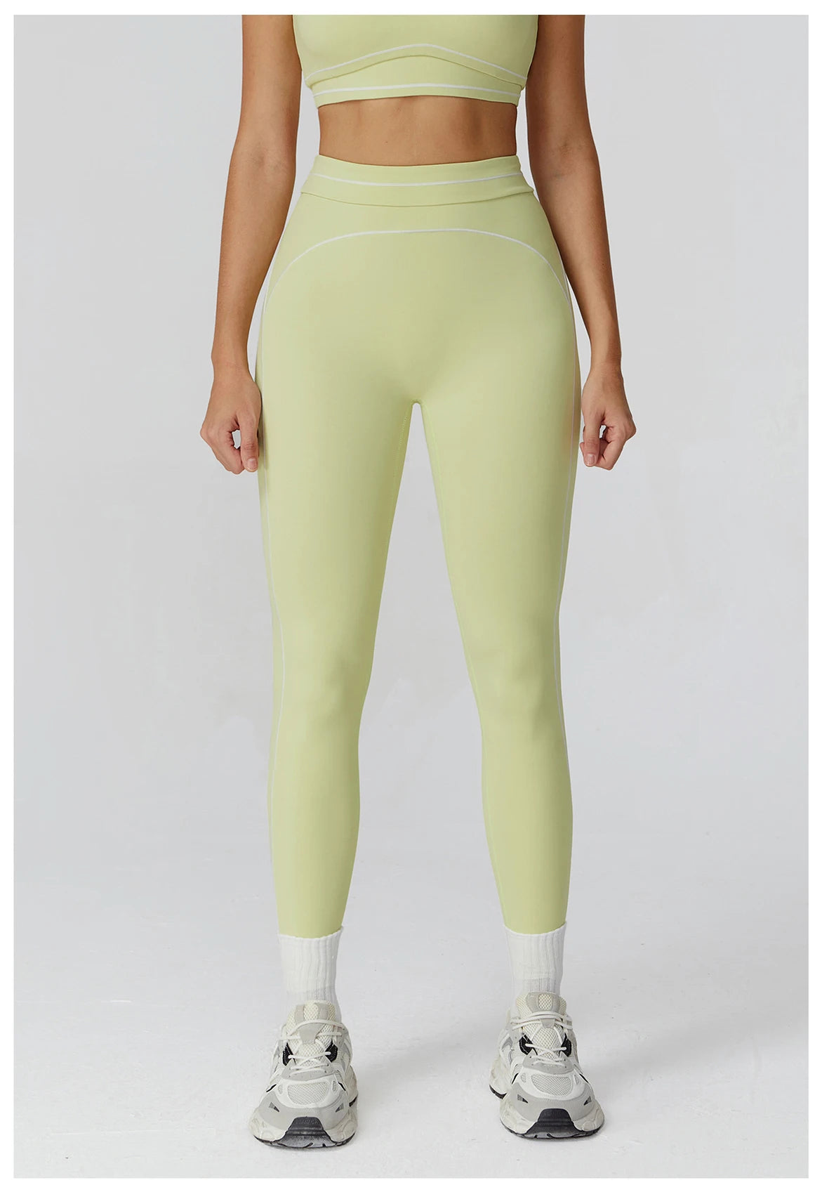 No. 6 Legging, Heart Throb Piping, Statement Comfort Waistband, No Front Seam, Butter Soft