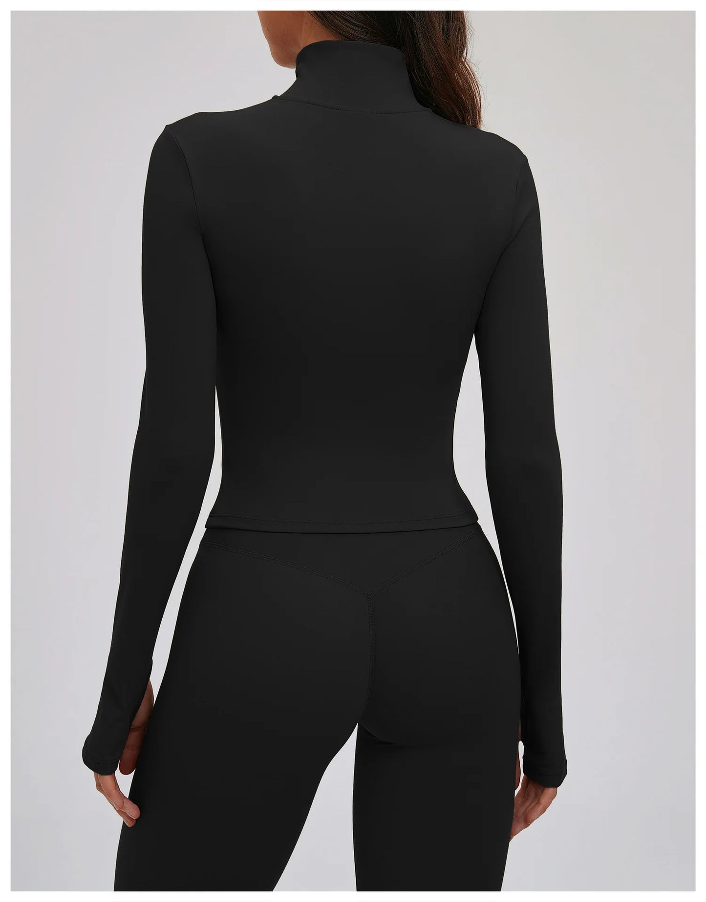 No. 5 Jacket, Convertible Collar, Structured Design, Smoothing, Long Sleeve, Full Zipper