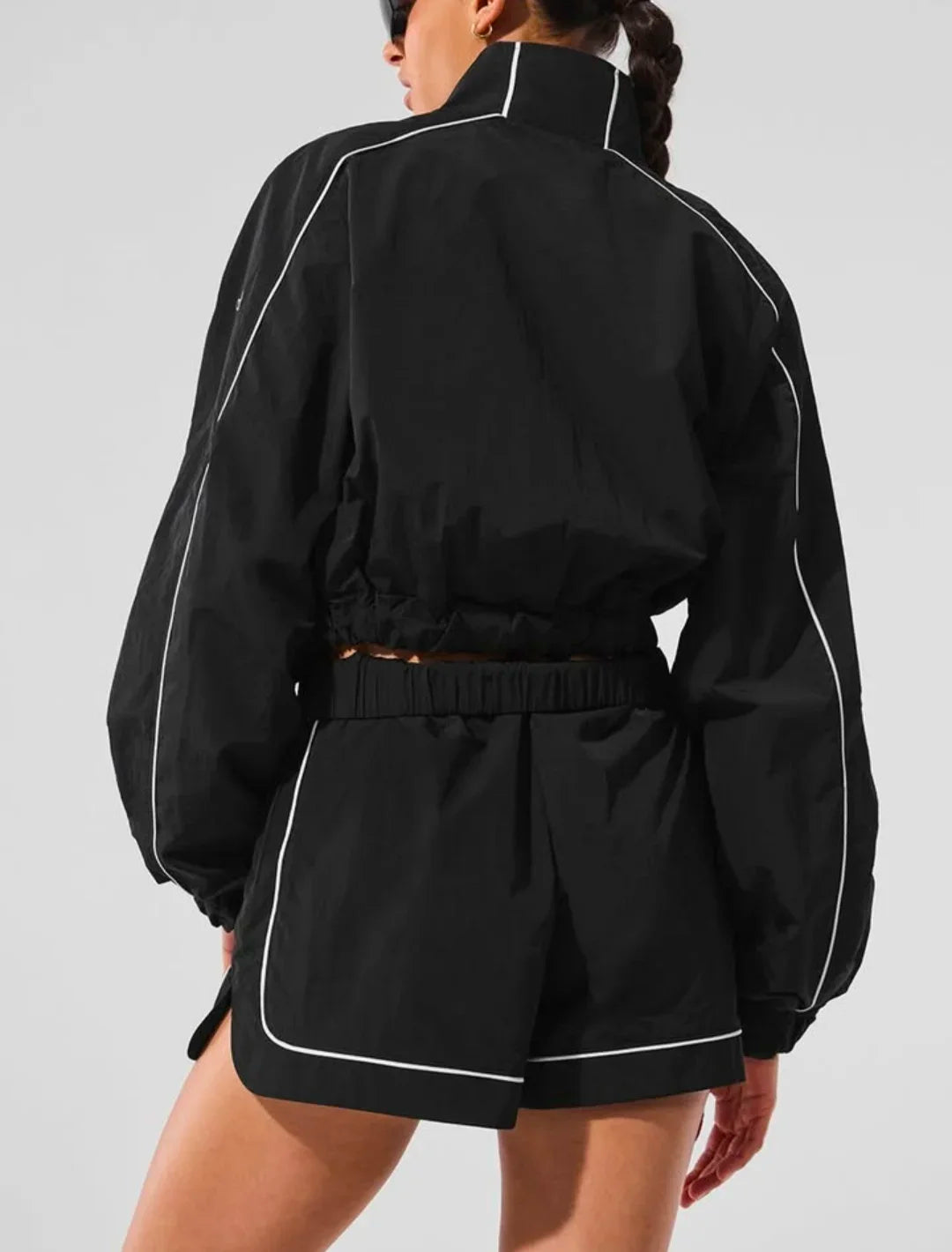 No. 6 Matching Set, 2 PC Racer Tennis Track Jacket And Short