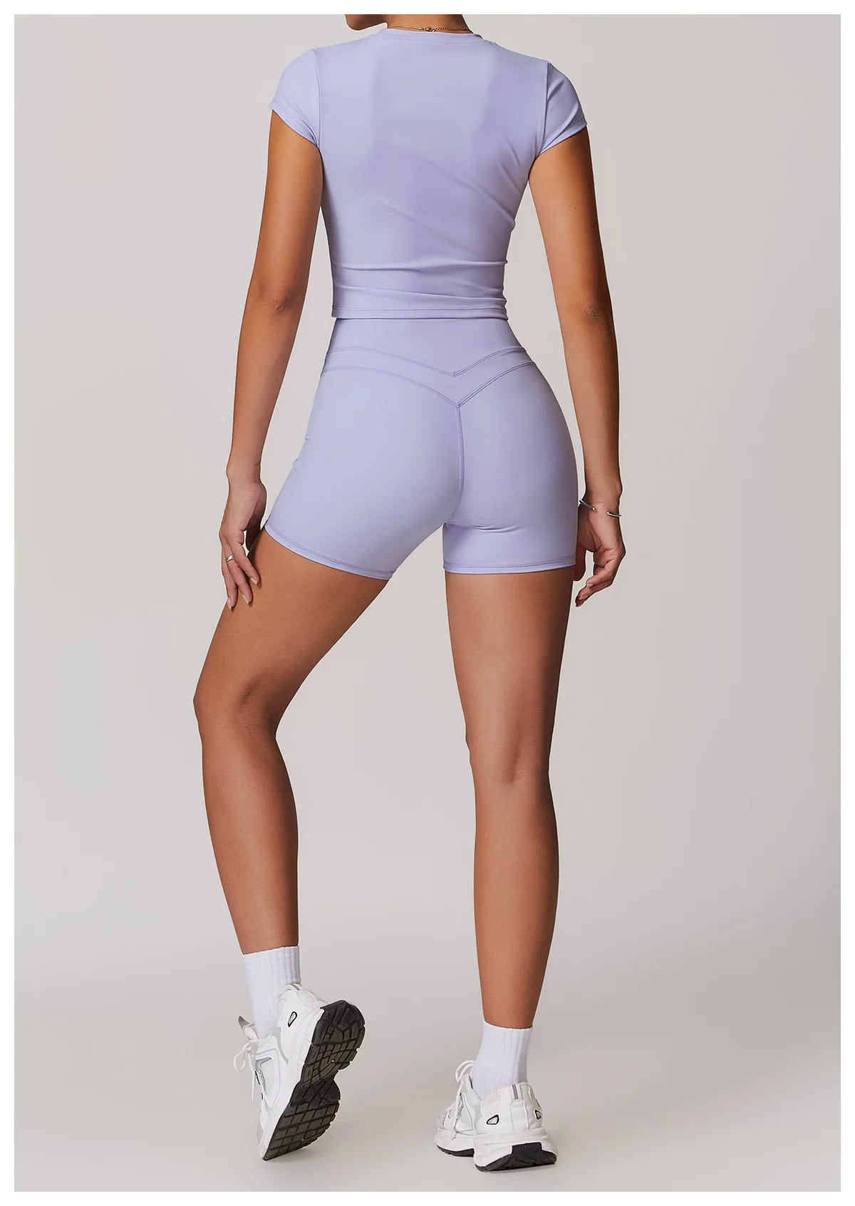 No. 2 Short Sleeve Shirt, Cross Training, Baby Doll Cut, Slim Fit, Waist Grazing Length, Dry Fit, Compressive