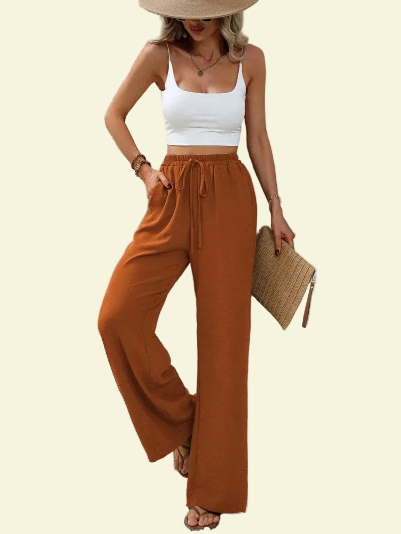 No. 7 Loungewear Pant, Resort, Casual, Trouser, Wide Leg, High Waist