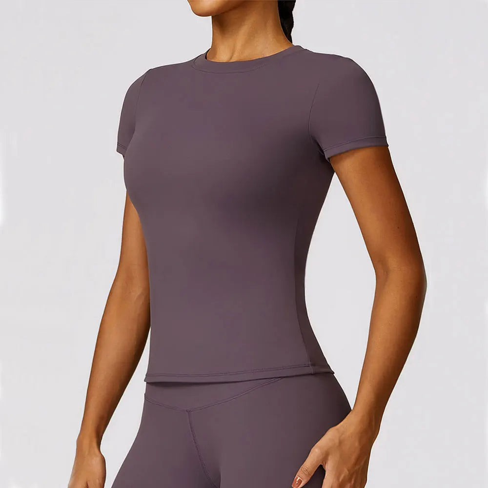 No. 7 Short Sleeve Shirt, Favorite, Running, Light Compression, True Fit, Hip Length