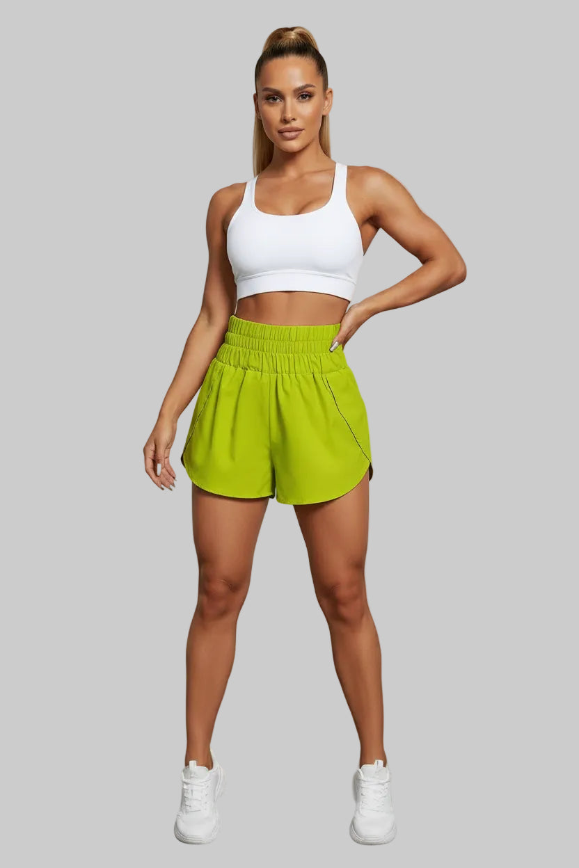 No. 1 Shorts, All Day Ease Short, With Wide Smocked Waistband, High Split, Cross Train, Running