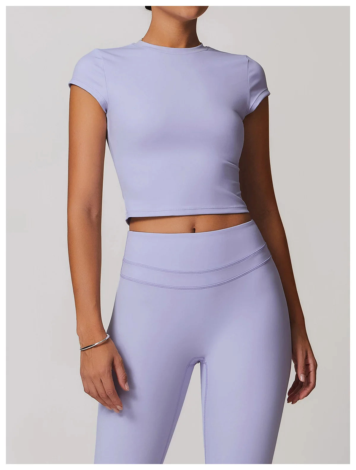 No. 2 Short Sleeve Shirt, Cross Training, Baby Doll Cut, Slim Fit, Waist Grazing Length, Dry Fit, Compressive