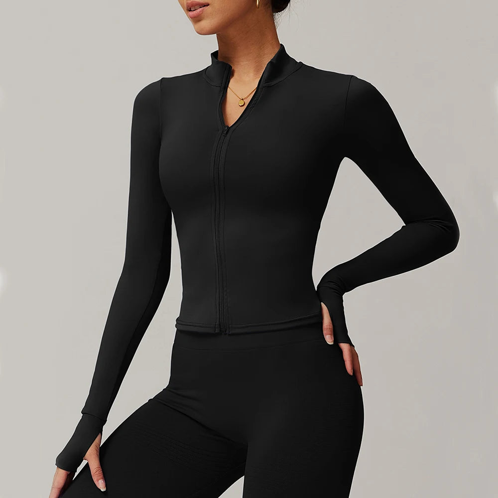 No. 1 Jacket, Yoga, Long Sleeve, Seamless, Smoothing, Butter Feel, Slim Fit