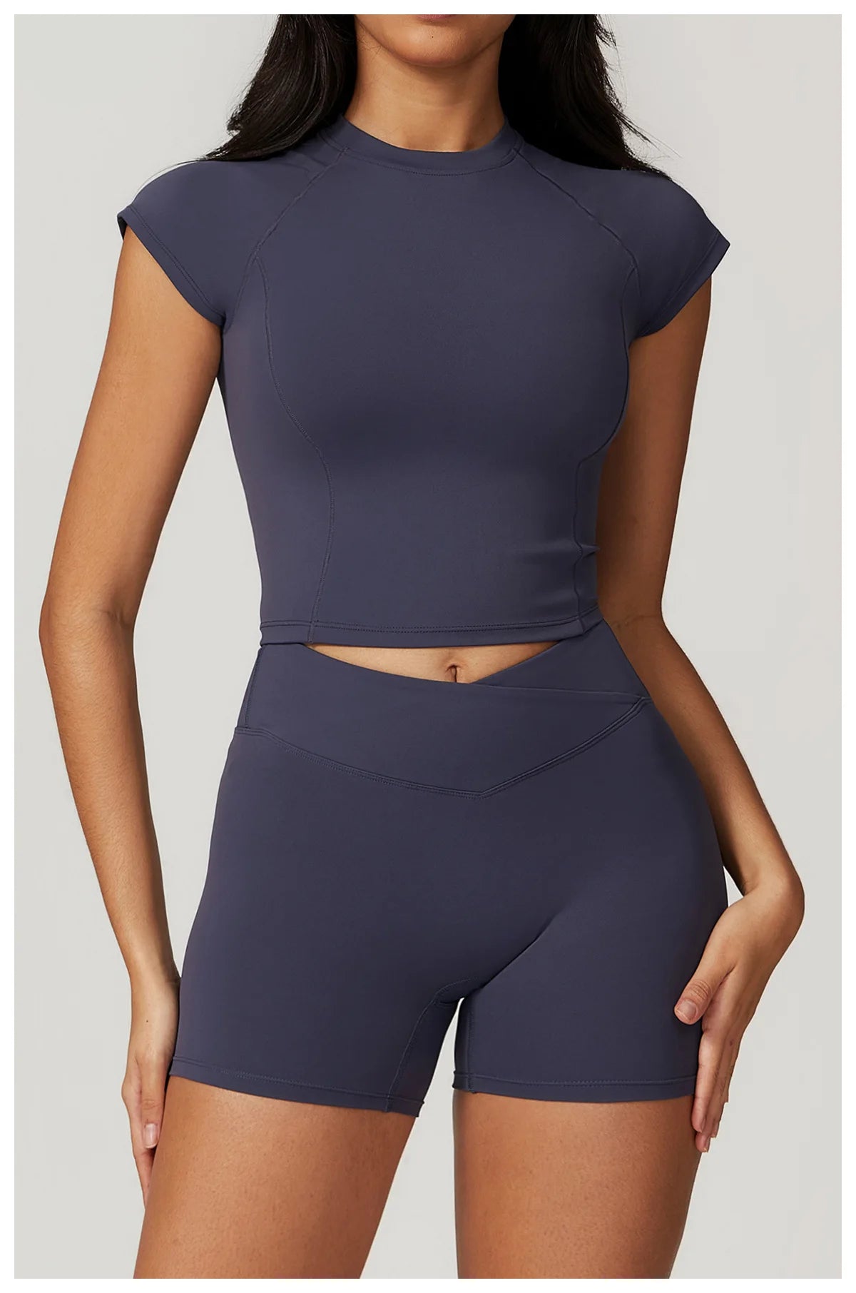 No. 4 Short Sleeve Shirt, Baby Doll Trainer With Hour Glass Piping, Hip Grazing Length, Slim Fit