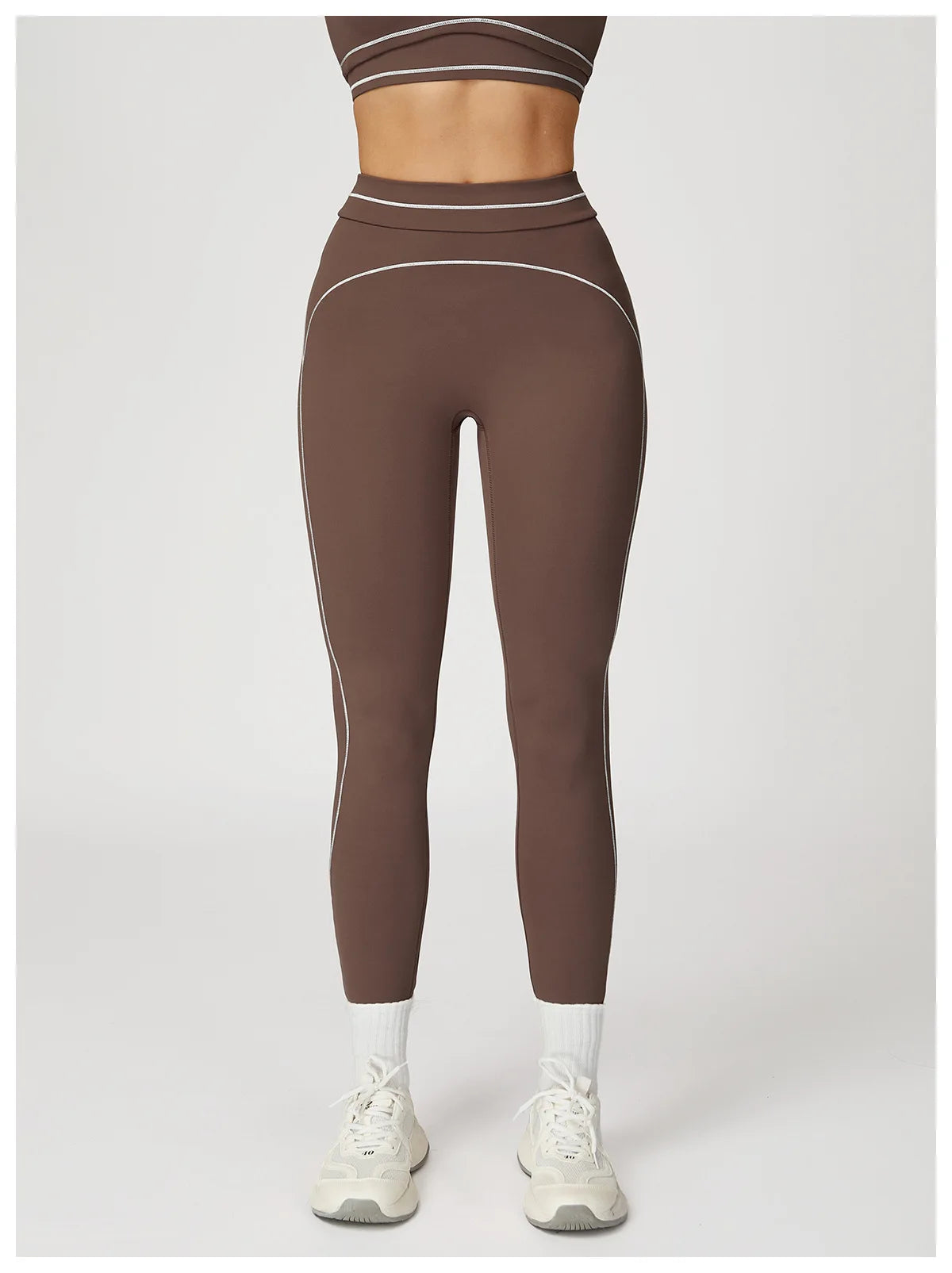 No. 6 Legging, Heart Throb Piping, Statement Comfort Waistband, No Front Seam, Butter Soft
