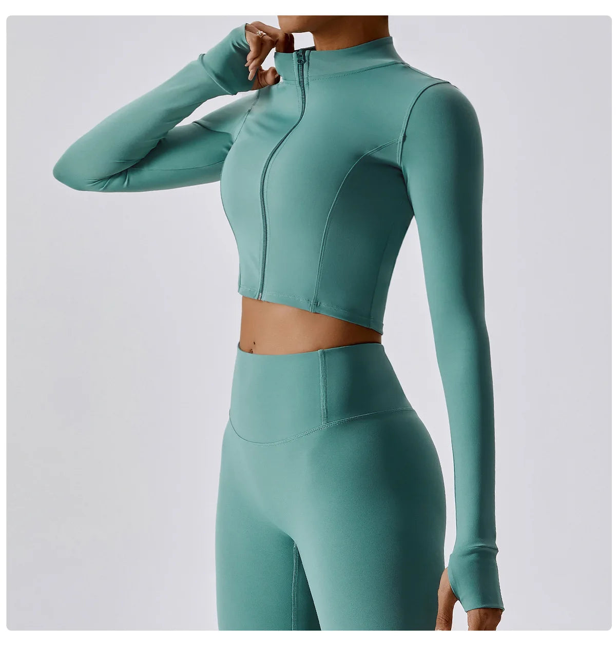 No. 2 Jacket, Super Cropped, Piping Along Curves, Slim Fit, Full Zip
