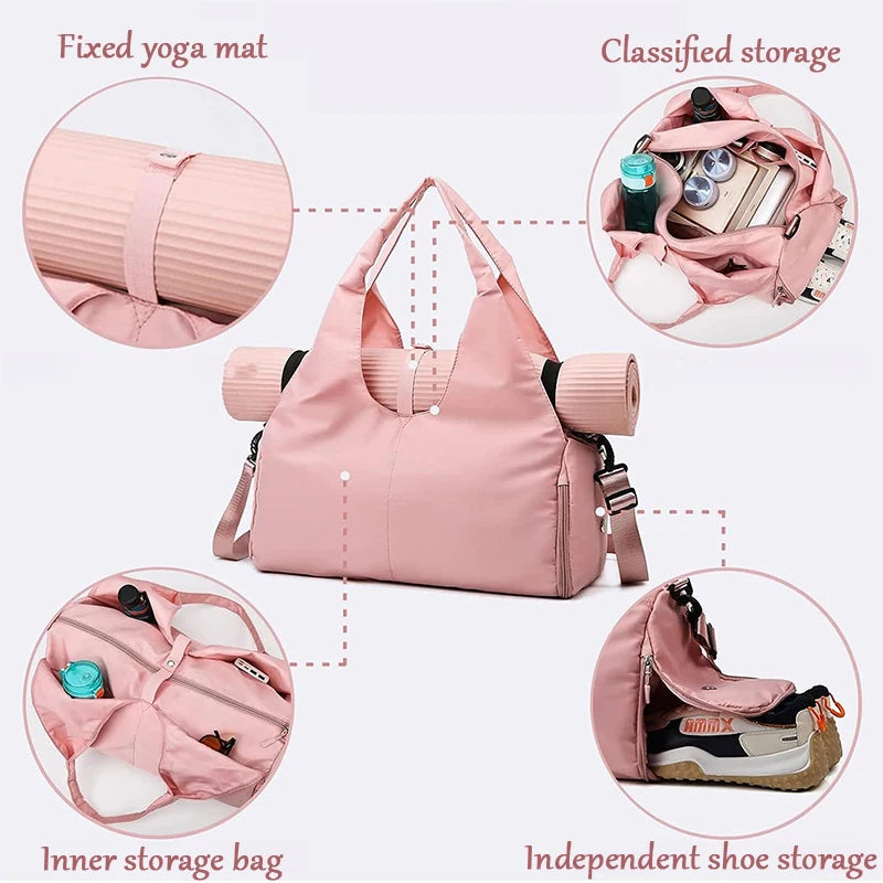 No. 1 Tote, All-In-One Yoga Tote Bag, Dedicated Yoga Mat Holder, Roomy Interior, Separate Shoe Compartment, Full Zip Design