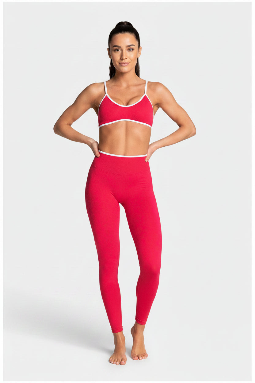 No. 1 Matching Set, Desert Leopard Performance 2 PC Set Scoop Neck Bralette, Premium Micro Ribbed, Seamless Legging